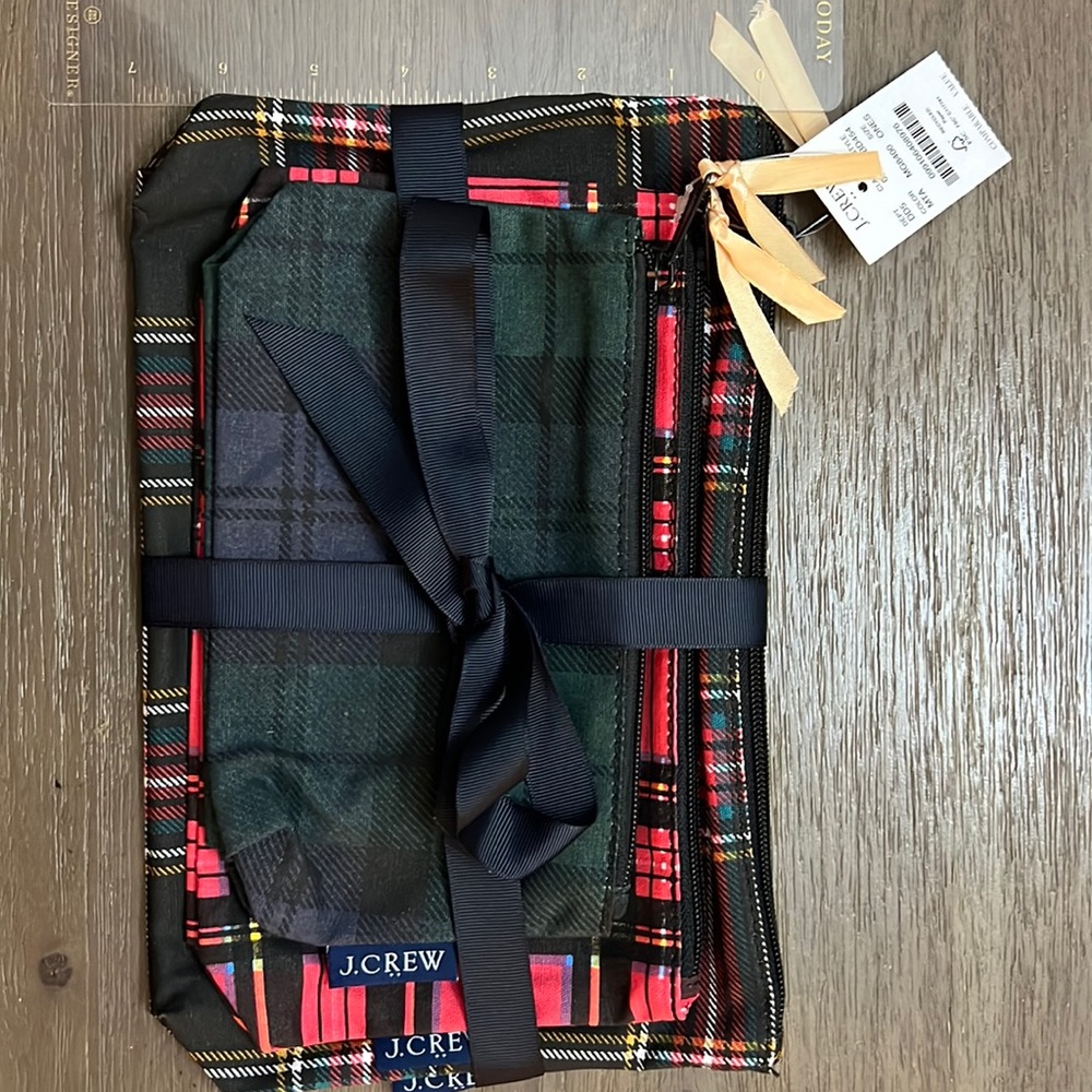 J. Crew Factory Canvas Pouches. Set of 3.